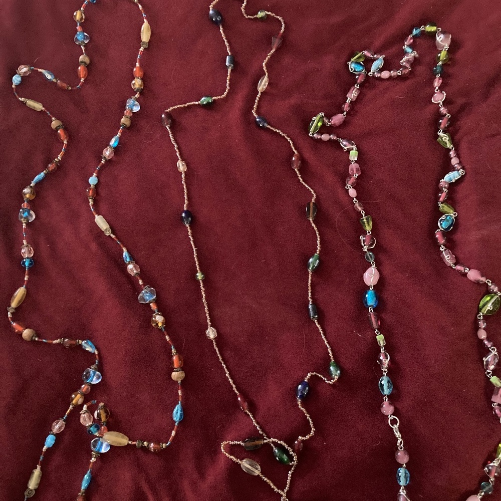 Set of 3 beaded necklaces